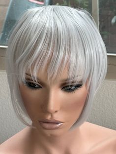 Tillstyle light grey  thick long bangs large covering thinning hair premium synthetic  fibre silver white bangs  clip in provide an easy option to instantly transform your look, adding volume and texture to your hairstyle. Made from  high quality synthetic fibre like human gair these bangs can cover a partial or full forehead as well as front part of thinning part and thinning crown this bang has more volume so cover forehead front part  of head may replace a hair topper  and are incredibly simp White Bangs, Thinning Crown, Grey Hair With Bangs, Clip In Bangs, Thick Bangs, Diy Camera, Hair Topper, Long Bangs, Your Hairstyle