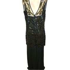 Evergreen Formal Sequin Gown Nwt And Some Beaded Embellishments Full Length Lined With Sheer Bottom Customized And Sewn With Beaded On Shoulder And Upper Chest Line Beaded Embellishments, Sequin Gown, Xl Dress, Sequin Dress, Black Silver, Embellishments, Full Length, Sequin, Womens Dresses