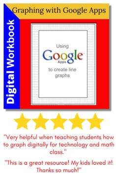a book cover with five stars and the words graphing with google apps