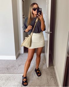 Dad Sandals Outfit, Sandals Outfit Summer, Tas Fashion, Sandals Outfit, Looks Chic, Mode Inspo