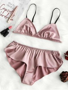 Zaful Dresses, Satin Bra, Lingerie Inspiration, Hot Lingerie, Trendy Swimwear, Cute Lingerie, Lingerie Outfits, Summer Dress Outfits, Pretty Lingerie