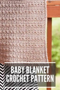 baby blanket crochet pattern with text overlay that reads, baby blanket crochet pattern