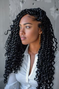 Take your protective style game to glam new heights in 2024 with these must-try crochet braids! Whether you love twists, faux locs, braided buns or ponytails, these looks deliver major inspo. 👆 Click for more ideas！ Box Braids Styles For Wedding, Crotchet Hairstyles Black Women Locs, Crotchet Hairstyles Black Women Curly, Crochet Hairstyles For Black Women Twist, Loose Hair Crochet Styles, Crochet Hair Braid Pattern, Crochet Locs Black Women, Loc Braid Styles, Braids And Twists For Black Women
