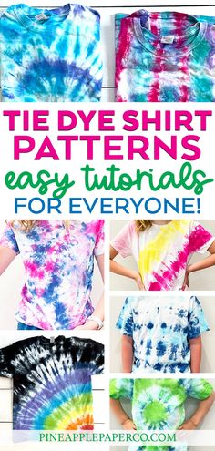 tie - dyed shirts are easy and fun for everyone to make this is the perfect t - shirt pattern