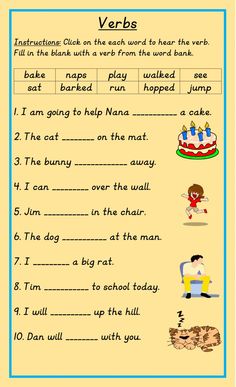 an english worksheet with words and pictures