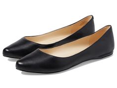 Nine West SpeakUp Flat - Women's Dress Flat Shoes : Black Leather : The Nine West SpeakUp Flat will be a staple in your classic wardrobe with an almond toe and easy slip-on styling. Available in a variety of upper materials. Breathable man-made lining. Lightly cushioned man-made footbed provides added comfort. Durable man-made outsole. Imported. Dress Flats For Women, Gray Shoes Women, Womens Dress Flats, Dress Flat Shoes, Flat Shoes Black, Official Shoes, Flat Dress Shoes, Dress Flats, Black Leather Flats