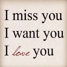 the words i miss you i want you i love you are written in red ink