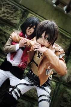 Attack on Titan #cosplay Mikasa Cosplay, Eren And Mikasa