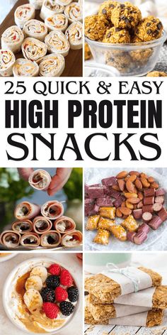 25 quick and easy high protein snacks that are perfect for breakfast, lunch or dessert