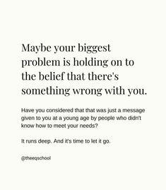 a white background with the words, maybe your biggest problem is holding on to the belt that there's something wrong with you