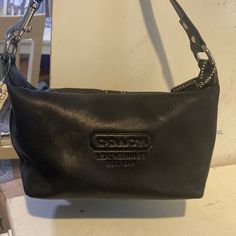 Super Adorable Coach Mini Bag In Black Leather. Kept In Closet For Years And Never Used. Silver Hardware Top Is 11” Wide Approx 5” Tall And 3” Deep Coach Vintage Handbags, Coach Mini Bag, Mini Bag Black, Vintage Coach Bags, Canvas Purse, Flap Handbags, Suede Bags, Coach Shoulder Bag, Mini Handbags