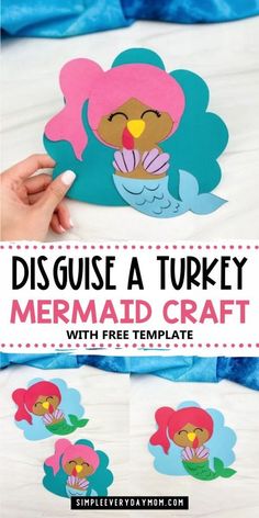 this diy mermaid craft is so cute and easy to make it looks like the little mermaid