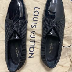 Brand New Size 8 Lv Dress Shoes. Dress Shoes, Oxford, Derby, Lv Dress, Black Dress Shoes, Lv Monogram, Louis Vuitton Shoes, Shoes Color, Men's Shoes