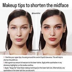 Angelina Jolie Inspired Makeup, Seasonal Color Analysis Eyes, Small Face Contour, Eyeliner Bottom Lash Line, Makeup For Face Type, Looksmaxxing Tips, High Visual Weight Face, Approachable Makeup, How To Overline Your Lips