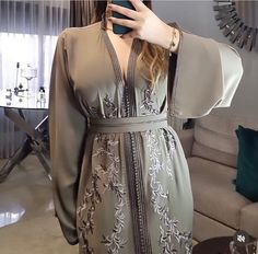 Moroccan Embroidered Gray Caftan , Moroccan Kaftan, Abaya , Dubai Gown Kaftan Abaya Dubai, Moroccan Abaya, Caftan Moroccan, Kaftan Abaya, Dubai Abaya, Moroccan Kaftan, Abaya Dubai, Modesty Fashion, Moroccan Caftan