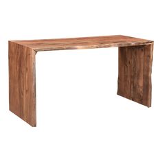 a wooden table that is made out of some kind of wood and has two legs