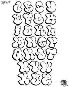 the letters and numbers are drawn in black ink on a white background, which is also outlined