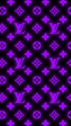 purple louis vuitton wallpaper with black background