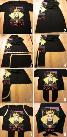 the instructions for how to make an evil princess shirt