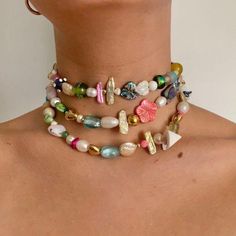 Necklace Chunky, Vintage Beads, Funky Jewelry, Jewelry Photography, Girly Jewelry, Jewelry Inspo, Dream Jewelry, Beaded Jewelry Diy