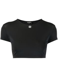 Channel Clothes, Chanel Crop Top, Chanel Tshirt, Chanel Outfits, Chanel Clothes, Pakaian Crop Top, Chanel T Shirt, Chanel Tops, Chanel Clothing