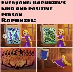 there are pictures of rapunzel and other things