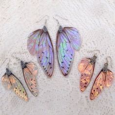 Size Difference, Egyptian Revival, Butterfly Wing, Funky Jewelry, Wing Earrings, Fantasy Jewelry, Butterfly Earrings, Jewelry Inspo, Butterfly Wings