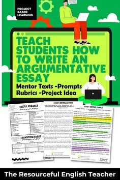 a poster with the words teach students how to write an argument in english and spanish