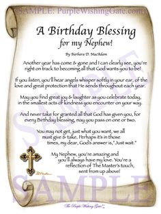 A Birthday Blessing for my Nephew! - Birthday Gift - PurpleWishingGate.com Birthday Blessings For Son, Birthday Prayer For Son, Birthday Prayer For Me, Blessing Poem, Happy Birthday Prayer, Happy Birthday Grandson, Prayer For Son, Prayer For My Son, Son's Birthday