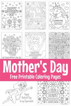 mother's day coloring pages with the text, free printable coloring pages