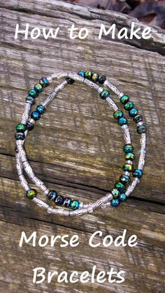 DIY Morse Code Bracelet – I Am Sew Crazy Crystal Bracelets Diy Ideas, How To Make A Morse Code Bracelet, How To Make A Morse Code Bracelet Diy, Beaded Wire Bracelets Diy, Beaded Bracelets Diy Words, Wire Beaded Bracelets Diy, How To Make Morse Code Bracelets, Homemade Jewelry Ideas Beads, 2023 Bracelet Trends