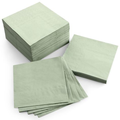 PRICES MAY VARY. Rich in Quantity: you will receive 100 pieces of sage green paper napkins with 3 layers, enough quantity to meet your needs and replacements, and you can also share some with your friends and family members 3 Layer Design: these disposable napkins are designed with 3 layers, the folded size of this napkin measures approx. 12.5 x 12.5 cm/ 5 x 5 inches, and the unfolded size is approx. 25 x 25 cm/ 10 x 10 inches, thick and large enough for you to wipe your mouth or hands Reliable Disposable Napkins Wedding, Sage Green Baby Shower, Green Bridal Showers, Green Desserts, Paper Hand Towels, Disposable Napkins, Green Napkins, Linen Dinner Napkins, Green Themed Wedding