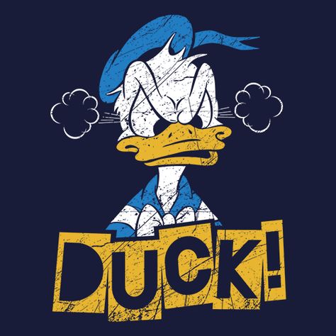 Donald Duck: Duck! | Official Donald Duck Merchandise | Redwolf Images Pop Art, Kalle Anka, Minimal Tattoo Ideas, Minimal Tattoo Designs, Duck Cartoon, Old School Cartoons, Disney Duck, Karakter Disney, Duck Tales