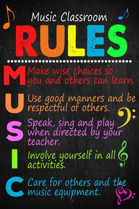 Music Classroom Rules, Elementary Music Classroom Decor, Music Room Bulletin Boards, Middle School Music Classroom, Music Classroom Posters, Music Classroom Organization, Music Classroom Bulletin Boards, Classroom Expectations Poster, Poster For Classroom