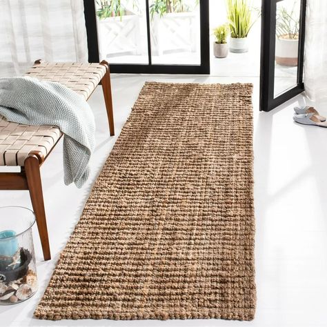 August Grove® Shamiera Handmade Jute/Sisal Natural Area Rug & Reviews | Wayfair Chunky Jute Rug, Rug Jute, Jute Runner, Natural Jute Rug, Sisal Area Rugs, Solid Color Rug, Braided Area Rugs, Chic Rug, Jute Area Rugs