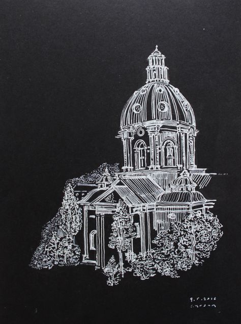 Croquis, Architecture Drawing On Black Paper, White Ink Black Paper, Black Sketchbook Drawing Ideas, White Ink On Black Paper, White Pen Art On Black Paper, Black Sketchbook Drawing, White Pen On Black Paper, Sketch On Black Paper