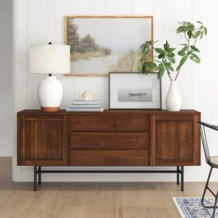 Wayfair | Cabinet Equipped Sideboards & Buffets You'll Love in 2022 Sideboard Decor Dining Room, Living Room Buffet, Credenza Decor, Sideboard Styles, Buffet Table Decor, Paneled Doors, Sideboard Decor, Dining Buffet, Buffet Decor