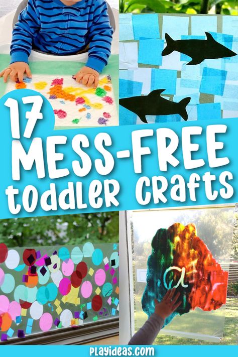 Toddlers are notorious for making a mess, but these 17 crafts will keep the crafting fun without leaving your house a disaster zone. From painting with water to creating DIY toys, these activities are perfect for little ones who love getting their hands dirty. No Mess Preschool Crafts, 9 Month Old Arts And Crafts, Clean Crafts For Kids, Quick Toddler Crafts, Craft Toddlers Easy, Toddler Messy Play Activities, Toddler Painting Ideas On Canvas, Toddler Craft Ideas Summer, Toddler Beach Crafts