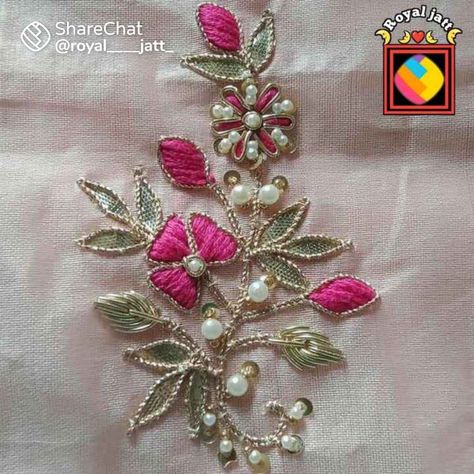 Tela, Couture, Booti Embroidery Designs, Buta Design Hand Work, Drawing Embroidery, Tshirt Embroidery, Bracelet Embroidery, Embroidery Animals, Embroidery Bracelet