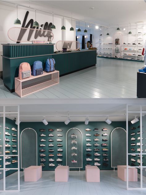 Shoe Stores Design, Luxury Shoe Store Design, Shoe Showroom Display, Shoe Store Ideas Retail, Shoe Shop Display Ideas, Shoe Showroom Interior, Shoes Retail Design, Shoes Showroom Interior Design, Urban Store Design