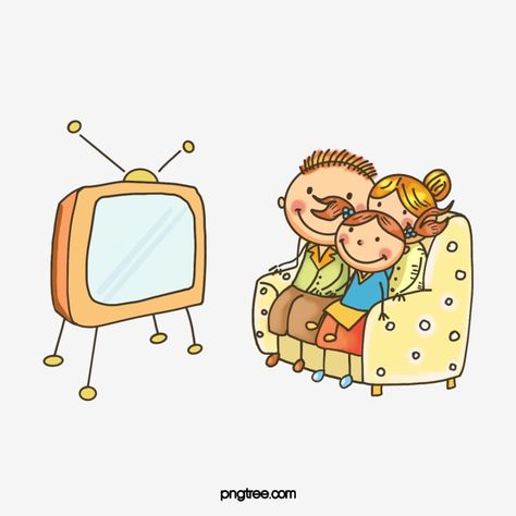 Molde, Family Watching Tv Illustration, Watching Tv Cartoon, Watching Tv Illustration, Family Watching Tv, Tv Illustration, Phone Wallpaper Pastel, Family Cartoon, Tv Animation