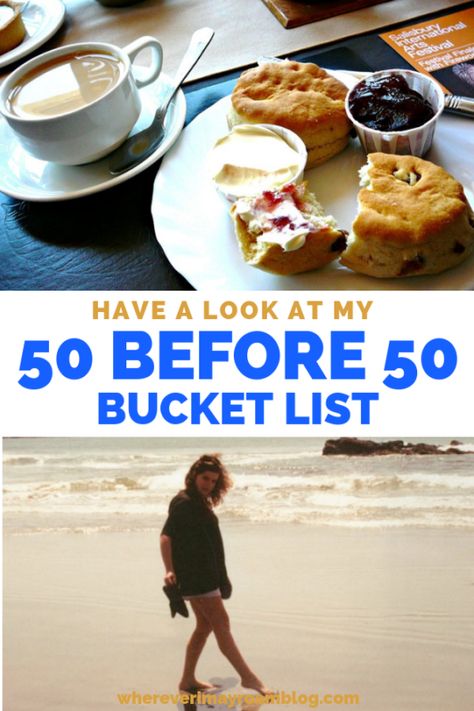 Have a look at my bucket list of things I want to accomplish before my 50th birthday. #bucketlist #50before50 #lists 50th Birthday Trips For Women, 50th Birthday Trip Ideas For Women, 50th Birthday Trip Ideas, 50 Before 50, Bucket List Ideas For Women, Bucket List Life, Edc Bag, Turning 50, Beautiful Travel Destinations