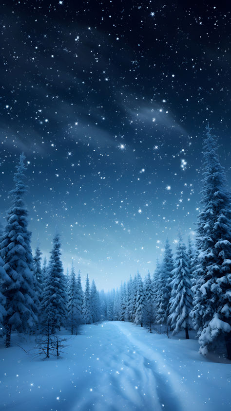 Enchanting winter wallpapers evoking snowbound tranquility. Tela, Winter Sky Wallpaper, Winter Themed Wallpaper, Dark Winter Wallpaper, Norway Wallpaper, Mystic Wallpaper, Winter Romance, Inspirational Pics, Black And Blue Wallpaper