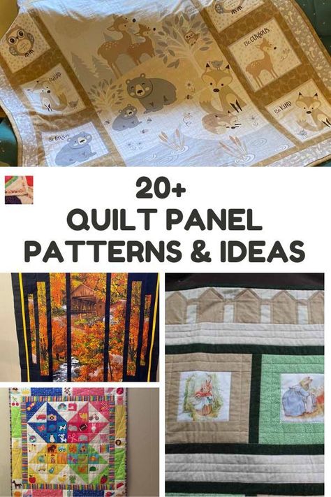 Quilt Panel Patterns Layout, Adding Borders To A Quilt Panel, Patchwork, Mini Panel Quilt, Quilt Panel Wall Hanging Ideas, Ideas For Quilt Panels, How To Use A Panel In A Quilt, Things To Make With Fabric Panels, Ideas For Fabric Panels
