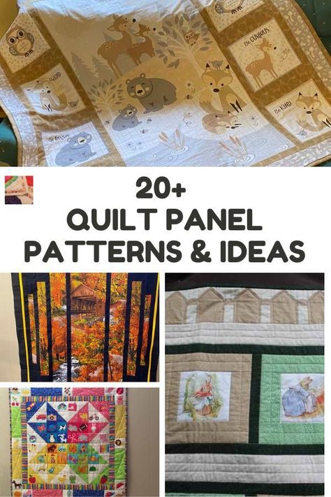 Ideas For Fabric Panels, Quilt Panel Wall Hanging Ideas, Patchwork, Quilting With Panels Layout, Mini Panel Quilt, How To Use A Panel In A Quilt, Quilt Patterns With A Panel, Making A Quilt From A Panel Ideas, Panel Quilting Ideas