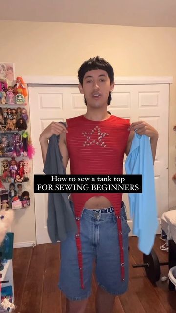 ✰ eddy’s online ✰ on Instagram: "Beginner sewing tutorial on how to sew a tank top #sewing #sewingcommunity #learntosew #sewingtips #sewingtutorial" Sew A Tank Top, Tank Top Sewing, Top Sewing, Beginner Sewing, Sewing Tutorial, How To Sew, Sewing For Beginners, Learn To Sew, Sewing Hacks