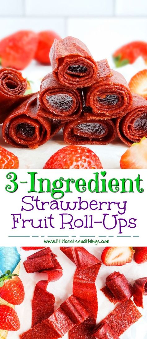 How To Make Healthy Fruit Snacks, Fruit Leather With Frozen Fruit, Homemade Fruit Roll Ups With Frozen Fruit, Vegan Fruit Roll Ups, Easy To Eat Snacks, Healthy Fruit Snacks Clean Eating, Dye Free Fruit Snacks, Healthy Homemade Lunch, Strawberry Fruit Leather Dehydrator