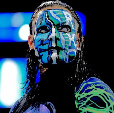 Jeff Hardy Jeff Hardy Aesthetic, Aztec Project, Jeff Hardy Face Paint, Team Xtreme, Wwe Jeff Hardy, Blue Face Paint, The Hardy Boyz, Matt Hardy, Undertaker Wwe