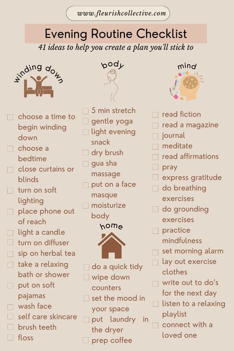 Organisation, That Girl Evening Routine, Evening Routine Checklist, Holiday Routine, Evening Routine Ideas, Routine List, Reset Routine, Yoga Reading, Routine Checklist