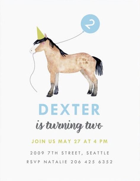 Pony Ride Birthday Party, Horse Party Invitations, Cowboy Party Invitations, My Little Pony Invitations, Western Invitations, 6th Birthday Boys, Horse Invitations, Horse Birthday Invitations, 2nd Birthday Party For Boys